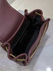 YSL Mini Nolita In Lambskin Red Wine 18x13x6cm - 3