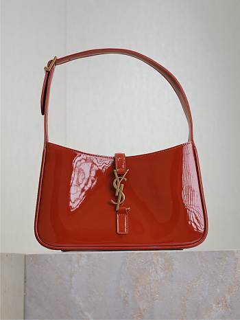 YSL Le 5 A 7 Bag Orange Patent 23x16x6.5cm