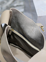 YSL Le 5 À 7 Large Grained Leather Dusty Grey 30x31x13cm - 3