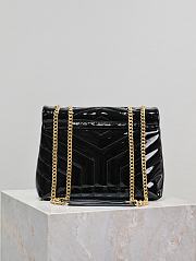 YSL Loulou Bag Black Patent Gold 23x17x9cm - 4