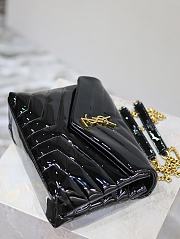 YSL Loulou Bag Black Patent Gold 23x17x9cm - 2