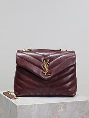 YSL LouLou Shoulder Bag Red Wine Bag 23x17x9cm - 1