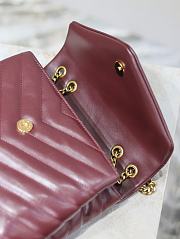 YSL LouLou Shoulder Bag Red Wine Bag 23x17x9cm - 6