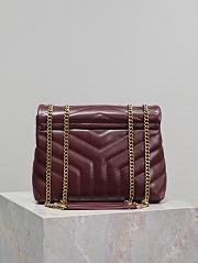 YSL LouLou Shoulder Bag Red Wine Bag 23x17x9cm - 4
