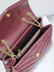 YSL LouLou Shoulder Bag Red Wine Bag 23x17x9cm - 3