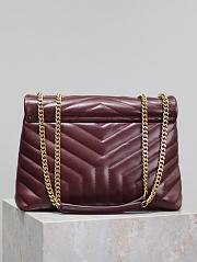 YSL Loulou Bag Red Wine Gold 31x23x10cm - 2