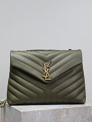 YSL Loulou Bag Green Gold 31cm - 1