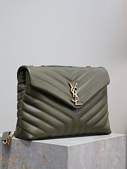 YSL Loulou Bag Green Gold 31cm - 4