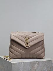YSL Small Loulou Bag Nude Gold 23x17x9cm - 1