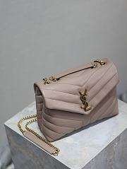 YSL Small Loulou Bag Nude Gold 23x17x9cm - 6