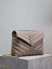 YSL Small Loulou Bag Nude Gold 23x17x9cm - 4