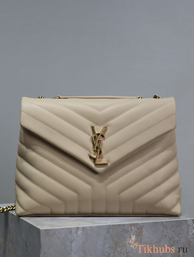 YSL Loulou Bag Beige Gold 31cm - 1