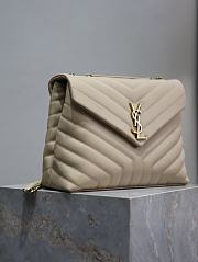 YSL Loulou Bag Beige Gold 31cm - 5