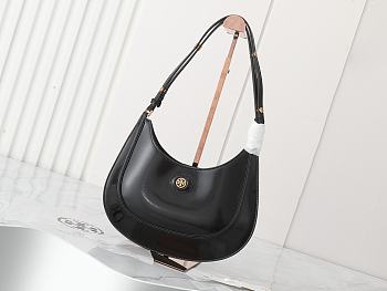 Tory Burch Robinson Spazzolato Black Bag 27x20x7cm