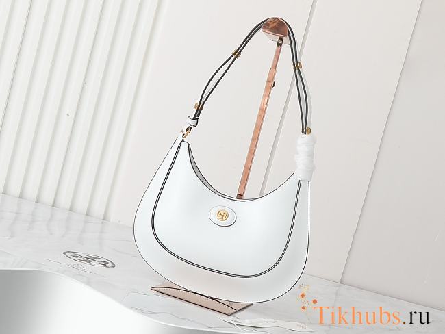 Tory Burch Robinson Spazzolato White Bag 27x20x7cm - 1