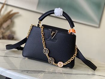 Louis Vuitton LV Capucines Black 23.5x14x8cm