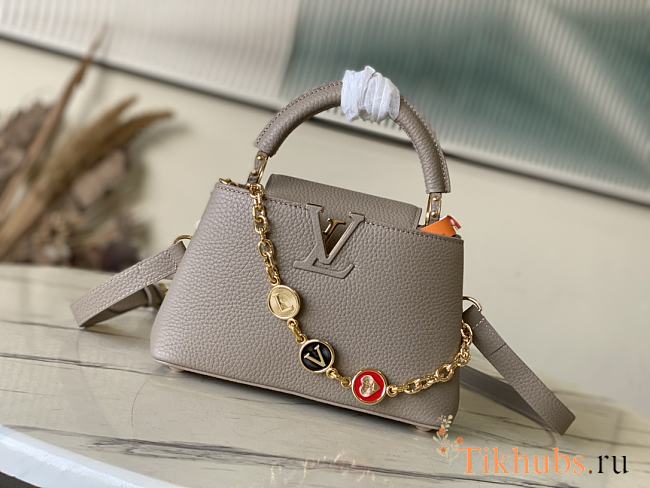 Louis Vuitton LV Capucines Grey 23.5x14x8cm - 1