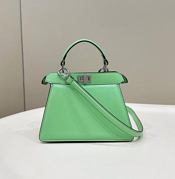 Fendi Peekaboo ISeeU Petite Green Bag 20x11x15cm