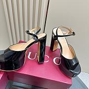 Gucci Platform Sandal Black Patent Heel 11cm - 3