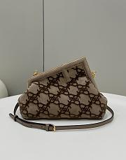 Fendi First Small Bag Velvet FF Logo 26x9.5x18cm - 1