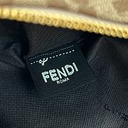 Fendi Fendigraphy Mini Beige FF Fabric Bag 20x13x7.5cm - 5