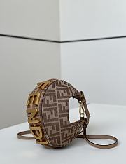 Fendi Fendigraphy Mini Beige FF Fabric Bag 20x13x7.5cm - 4