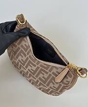Fendi Fendigraphy Mini Beige FF Fabric Bag 20x13x7.5cm - 2