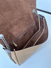 Fendi Baguette Chain Large Beige Leather Bag 38x21x7cm - 5