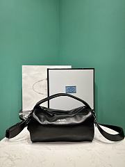 Prada Nappa Leather Shoulder Bag Black 24x11x11cm - 1