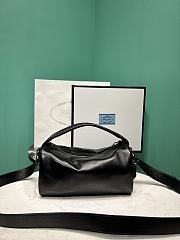 Prada Nappa Leather Shoulder Bag Black 24x11x11cm - 4