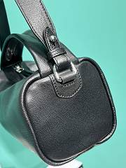 Prada Nappa Leather Shoulder Bag Black 24x11x11cm - 5