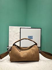 Prada Suede Brown Shoulder Bag 24x11x11cm - 1