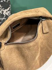 Prada Suede Brown Shoulder Bag 24x11x11cm - 4