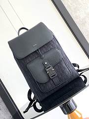 Dior Saddle Backpack With Flap Black 41x26.5x14.5cm - 1