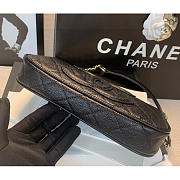 Chanel Caviar Timeless CC Pochette Black 25x14x5cm - 4