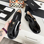 Chanel CC Patent Leather Loafers Black - 1