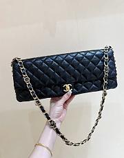 Chanel Flap Bag Clutch Black Lambskin Gold 38cm - 1