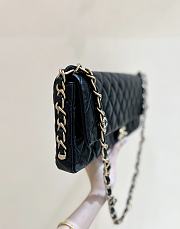 Chanel Flap Bag Clutch Black Lambskin Gold 38cm - 6