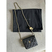 Chanel Wallet Chain Black Lambskin 12.5cm - 1