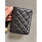 Chanel Wallet Chain Black Lambskin 12.5cm - 6