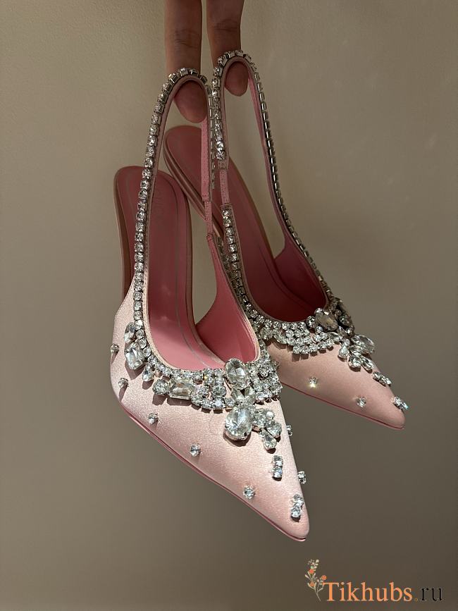 Gucci Women's Crystal Salon Pink Heel 10cm - 1