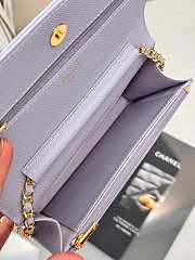 Chanel Wallet On Chain Woc Light Purple Caviar Gold 19cm - 4