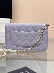 Chanel Wallet On Chain Woc Light Purple Caviar Gold 19cm - 3