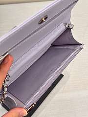 Chanel Wallet On Chain Woc Light Purple Caviar Silver 19cm - 6