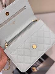 Chanel Wallet On Chain Woc Light Blue Caviar Gold 19cm - 3