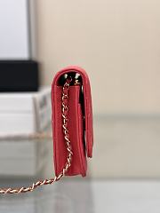 Chanel Wallet On Chain Woc Neon Pink Caviar Gold 19cm - 6