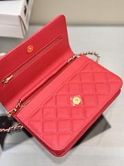 Chanel Wallet On Chain Woc Neon Pink Caviar Gold 19cm - 5