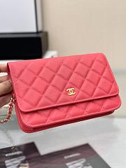 Chanel Wallet On Chain Woc Neon Pink Caviar Gold 19cm - 4