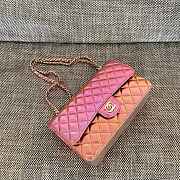 Chanel Medium Flap Bag Iridescent Pink 25cm - 4