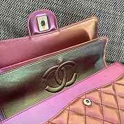 Chanel Medium Flap Bag Iridescent Pink 25cm - 3